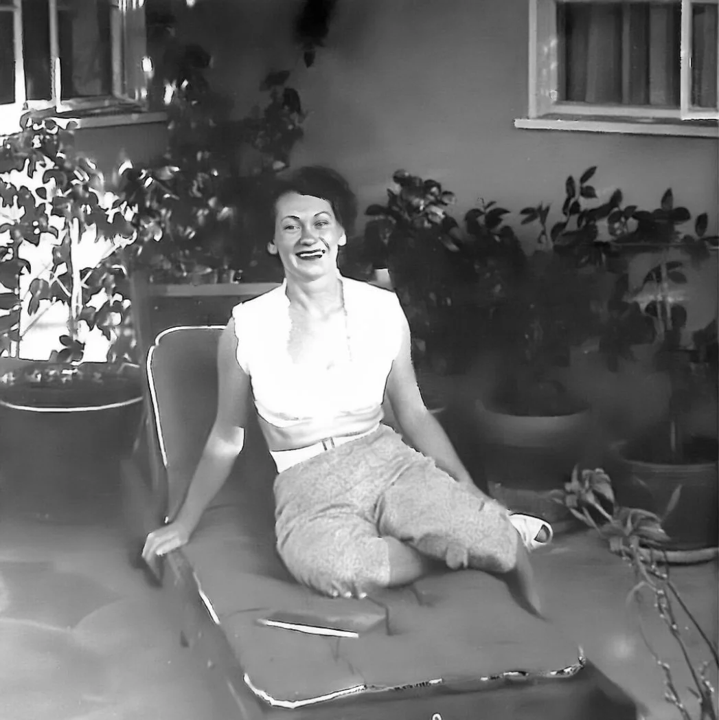 Mom at Jadestone Drive - late 1950s