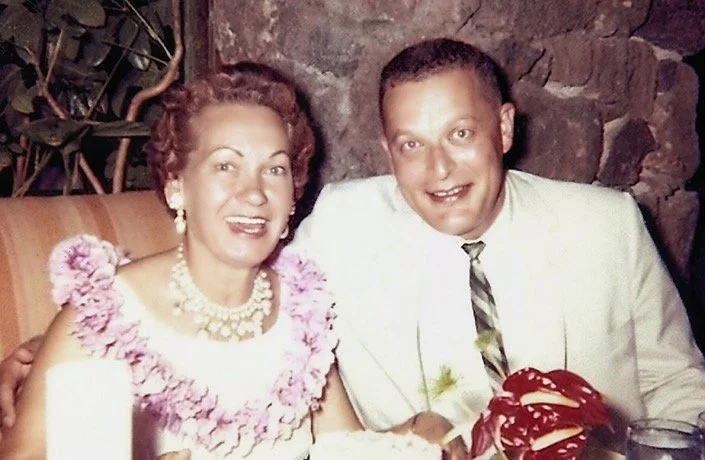 Mom and Dad on her 46th birthday, in Hawaii - 1962