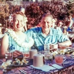 Mom and Dad on vacation in Hawaii - 1962