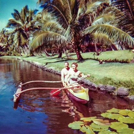 Mom and Dad on vacation in Hawaii - 1962