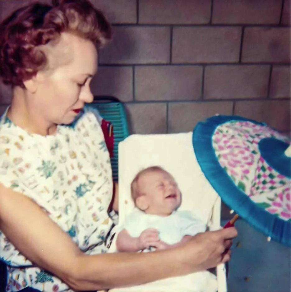 Mom and me catching some rays by the pool at Tyrone Terrace Apartments - 1965.