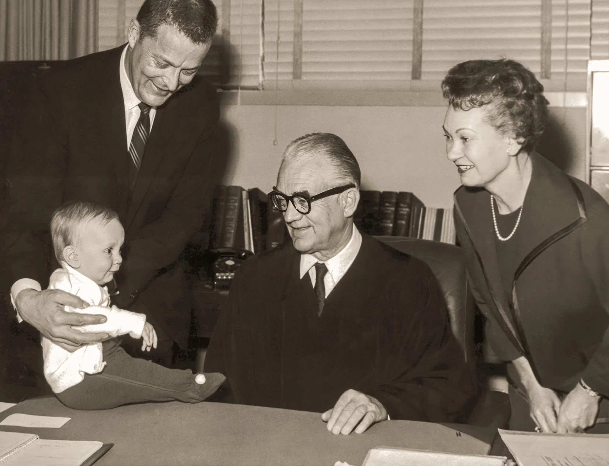 Not the last time I'd be dragged before the Superior Court. Me, Dad, and Mom at my official adoption proceedings, Family Court, Los Angeles - 1965.