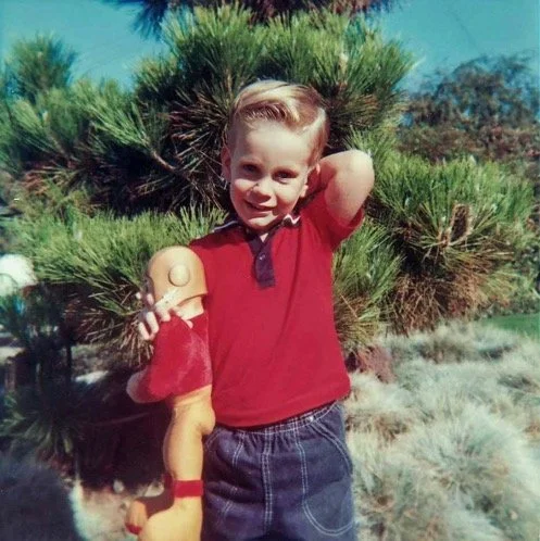 With a stuffed Tommy Trojan, the USC Football mascot - 1968.