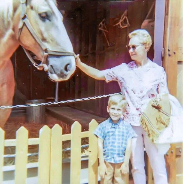Mom with a horse - 1968.