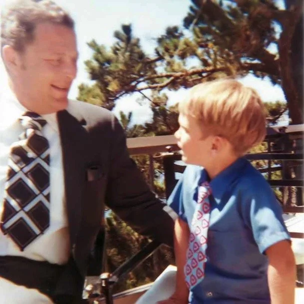 At an unknown location overlooking the ocean - probably 1970