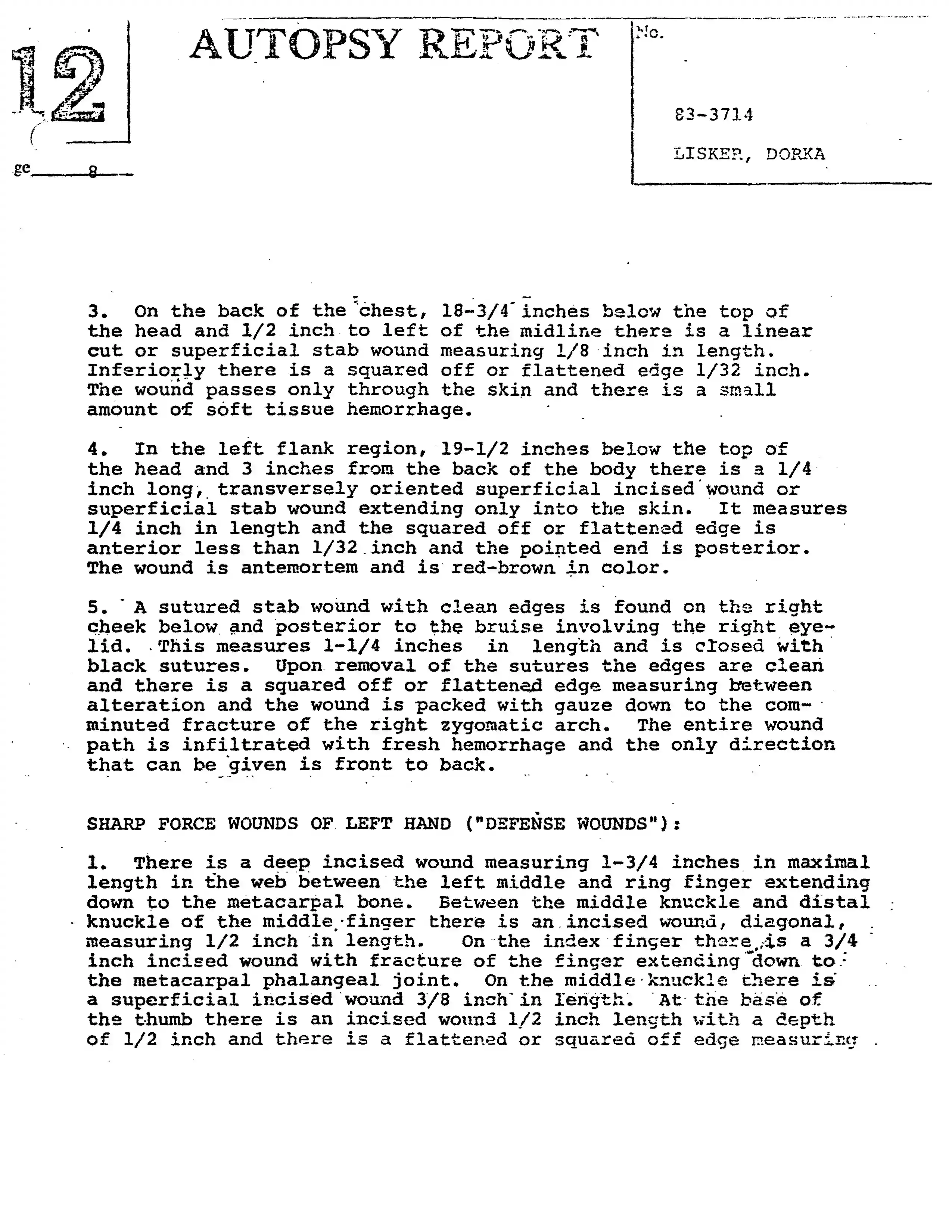 Autopsy Report, page 8