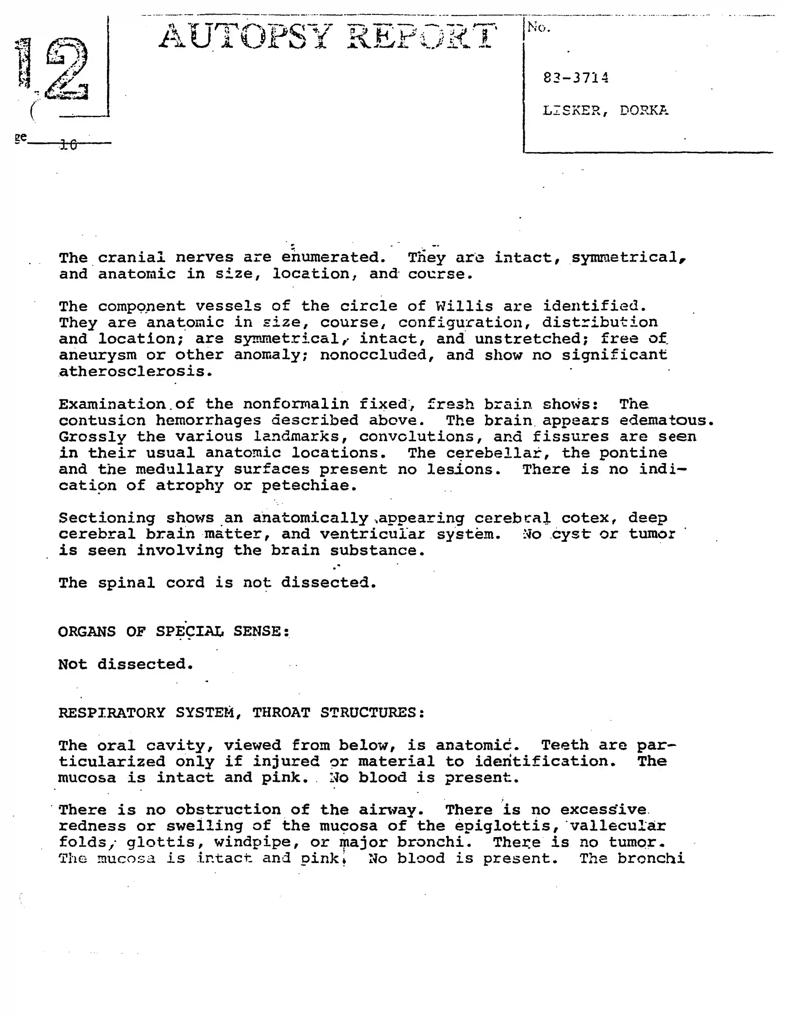 Autopsy Report, page 10